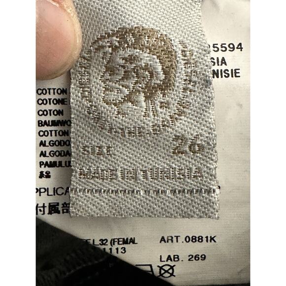 Diesel STRAITZEE Regular Slim Straight Stretch Jeans Dark Wash Women's 26 x 32 - Picture 7 of 11